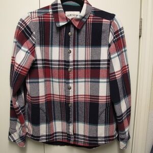 Orvis Fleece Lined Flannel Shirt Jacket